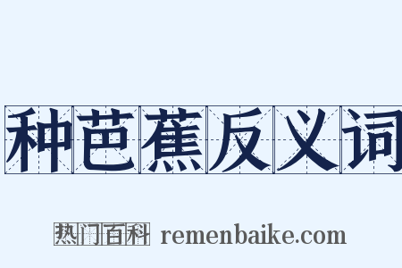 种芭蕉反义词是什么意思的图片